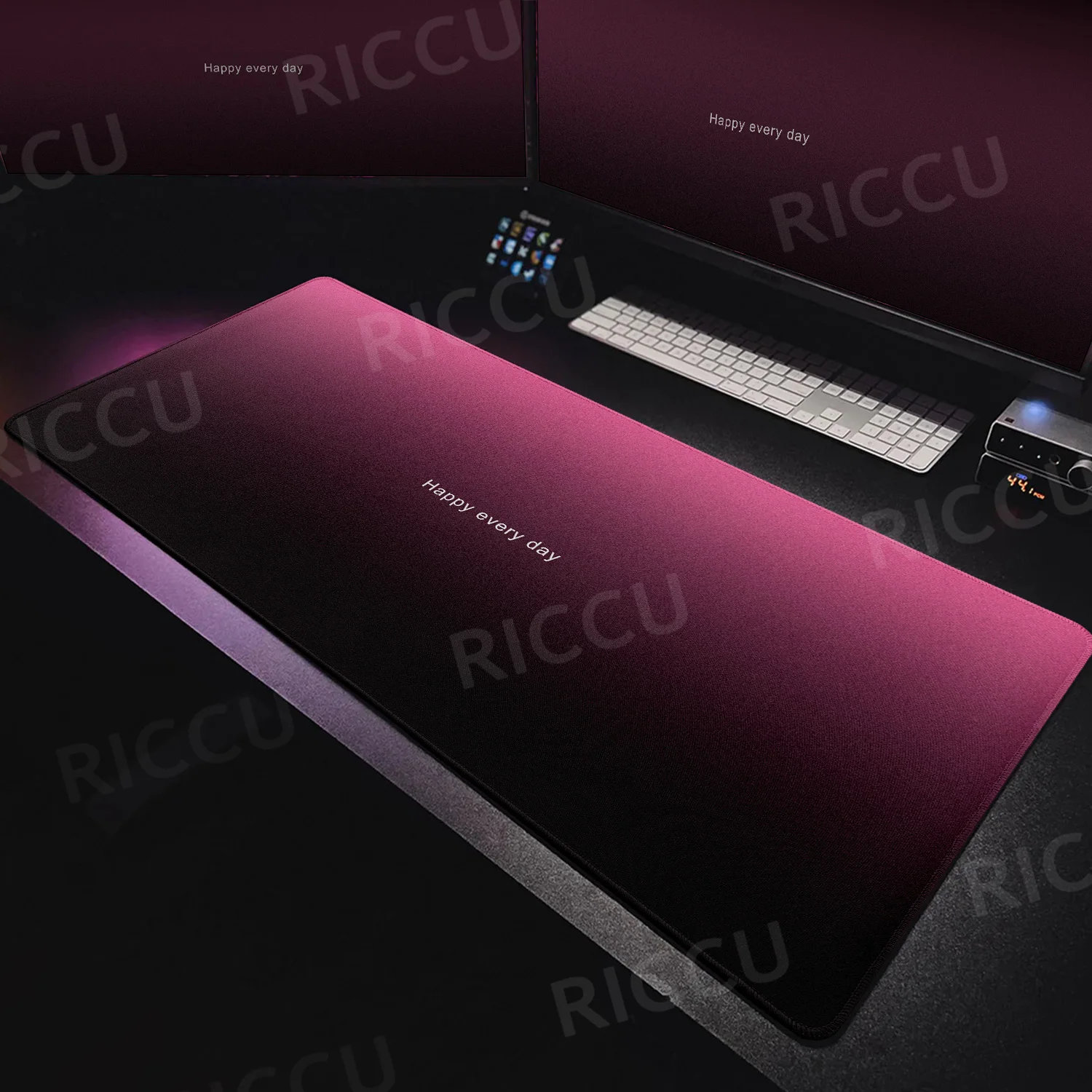 PC Gamer Mousepad Gradient Color Art Mouse Pad Large Black Mat Non-slip Rubber Simplicity Rug Hot Desk Design Mousepads 100x50cm