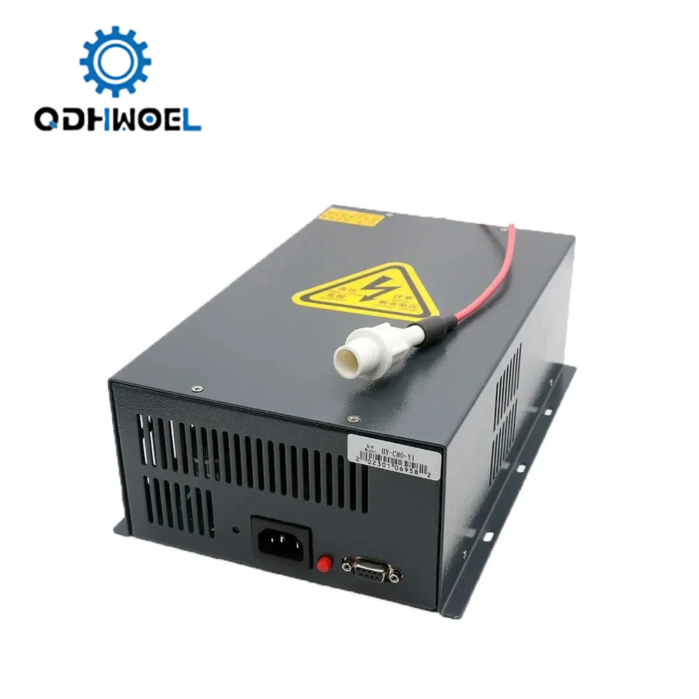 

QDHWOEL QDLASER HY-C80 Источник питания CO2-лазера 80 Вт для гравировально-режущего станка YUEMING