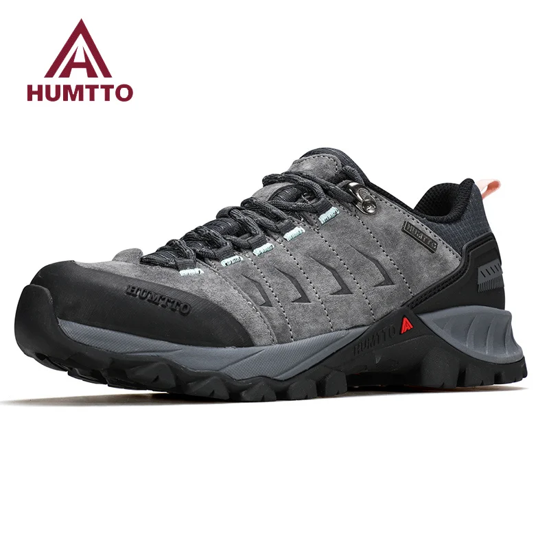 

HUMTTO Leather Shoes for Women Breathable Hiking Boots Non-slip Trekking Women's Sports Shoes Winter Outdoor Casual Sneakers