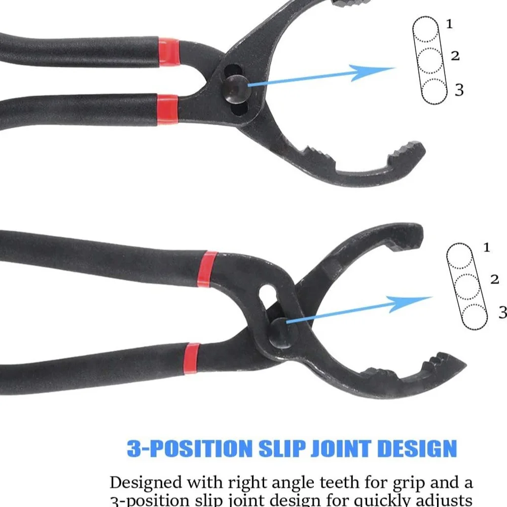 أداة إزالة مفتاح فلتر زيت السيارة من Besper مقاس 10/12 بوصة كماشة فلتر زيت قابلة للتعديل، أدوات تغيير الزيت، إزالة الفلتر