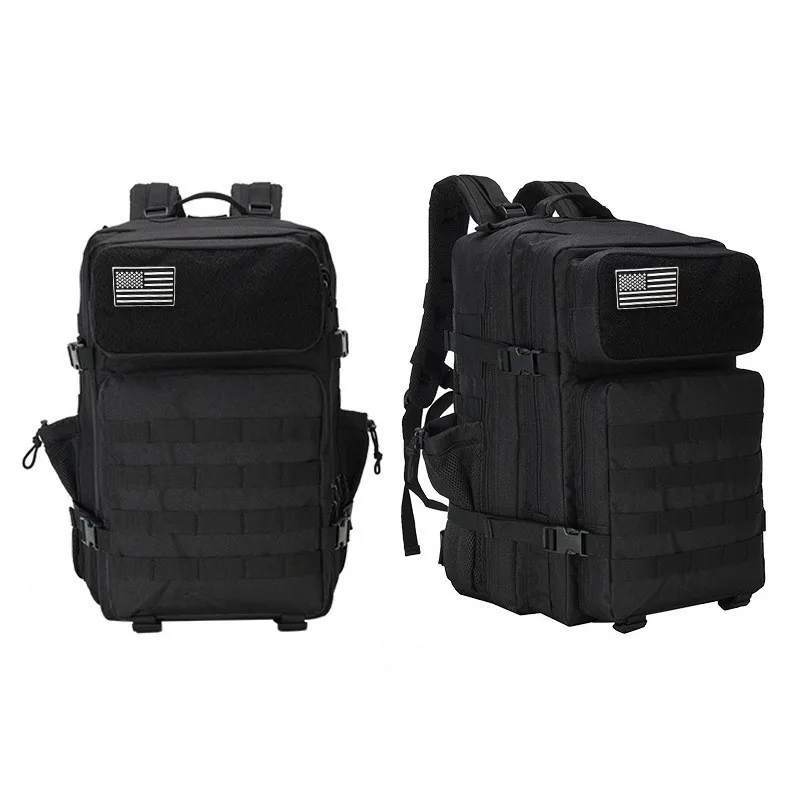45L Large Capacity Tactical Backpack Waterproof Oxford Cloth Outdoor Rucksack for Hiking Camping Hunting Gym Trekking