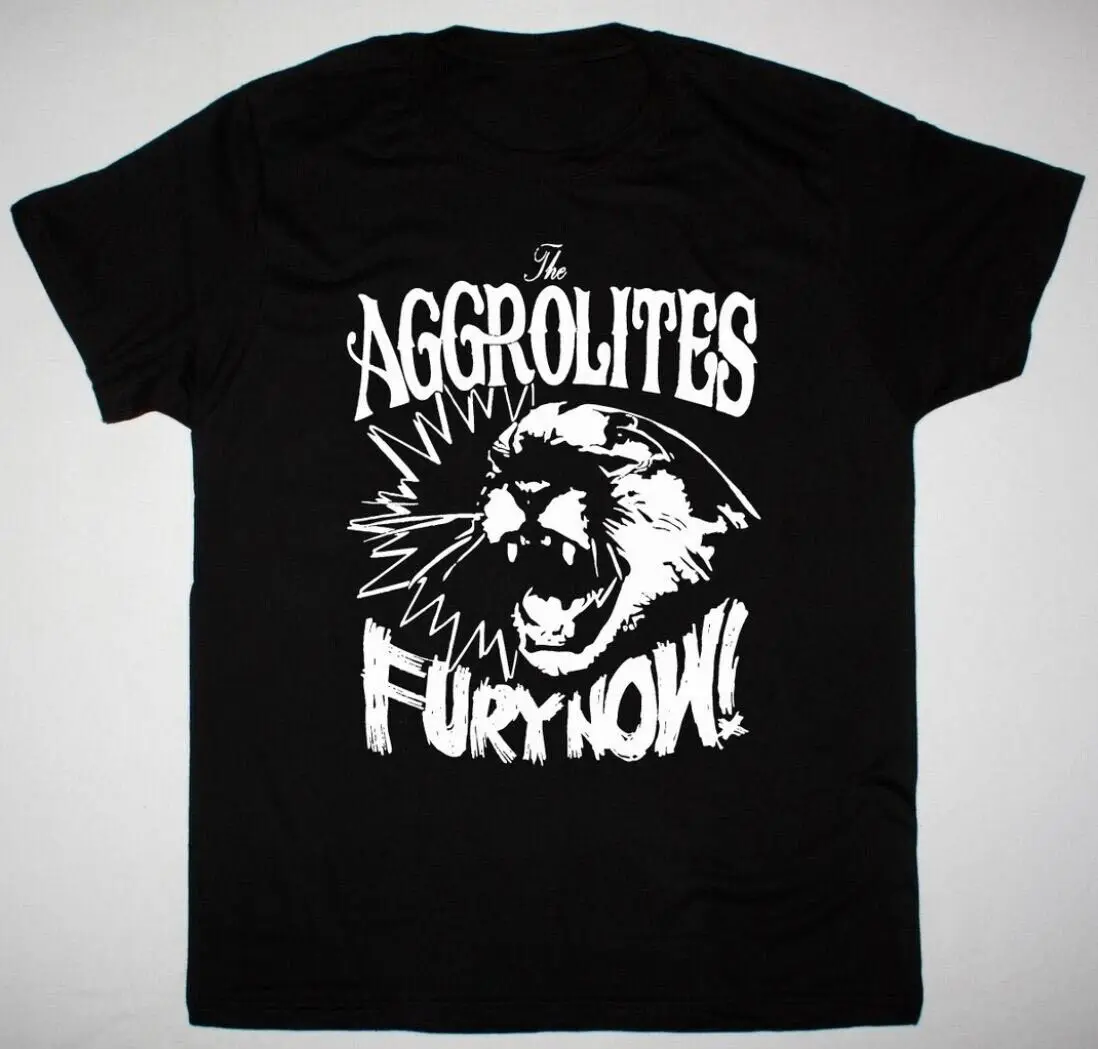 Vtg THE AGGROLITES FURY NOW Cotton Black All Size Unisex Shirt