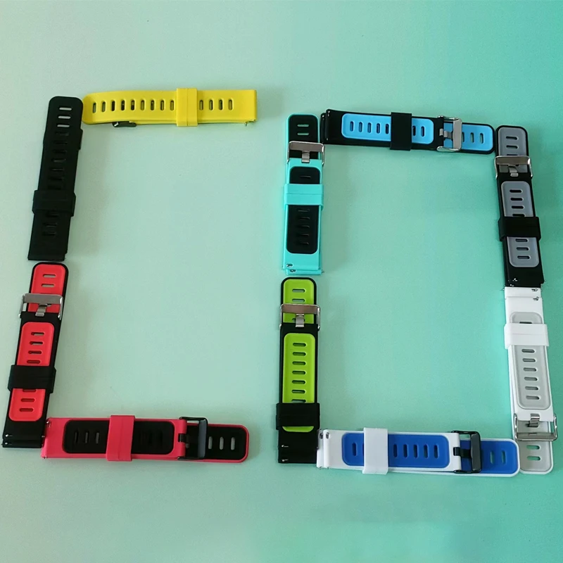 22mm Silicone Strap Watchband for Zeblaze Ares 3 Pro Smart Wriststrap Quick Releas Bracelet for Vibe 7 Lite/Pro BTALK 3 Stratos3