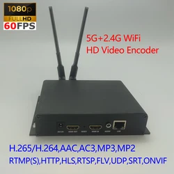 WIFI HDMI to IP H.265/H.264 video Encoder with HDMI Loopout by HTTP RTSP RTMP/RTMPS UDP SRT ONVIF