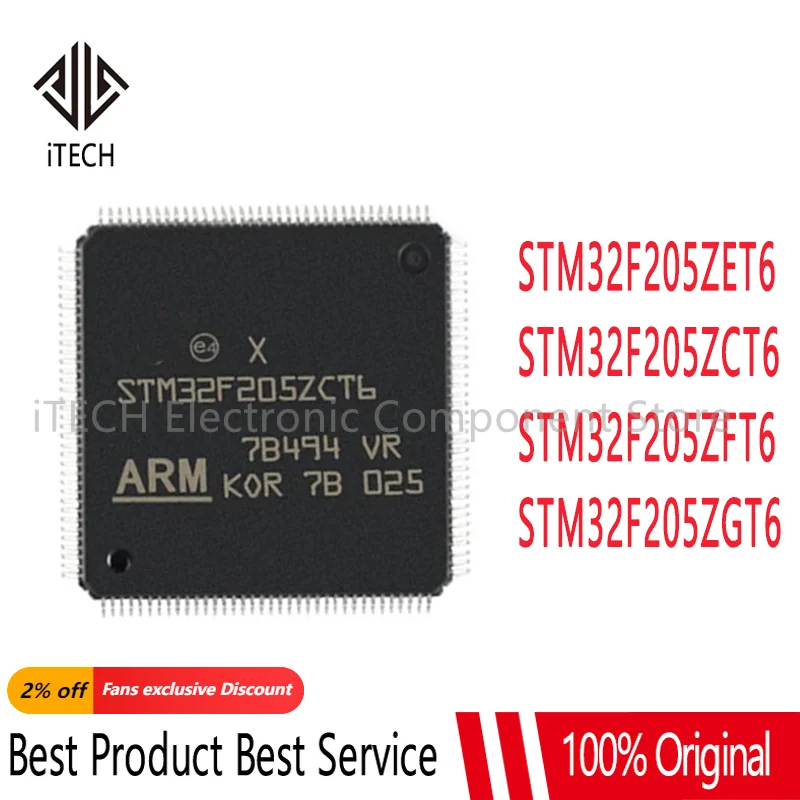 1PCS STM32F205ZCT6 STM32F205ZET6 STM32F205ZFT6 STM32F205ZGT6 STM32F205 STM32F STM32 STM IC MCU Chip LQFP-144