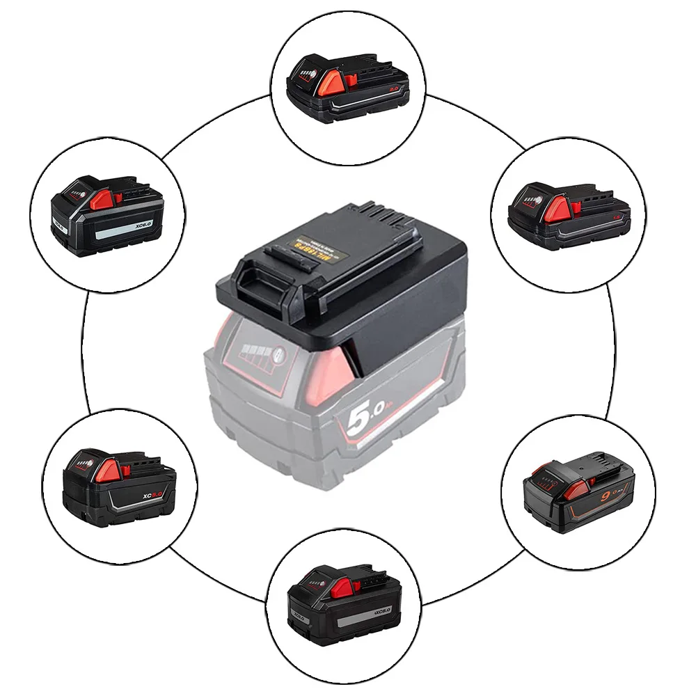 لميلووكي 18 فولت بطارية ليثيوم أيون MIL18BPS محول البطارية متوافق مع بلاك اند ديكر/بورتر كابل/بطارية ستانلي 18 فولت 20 فولت #4