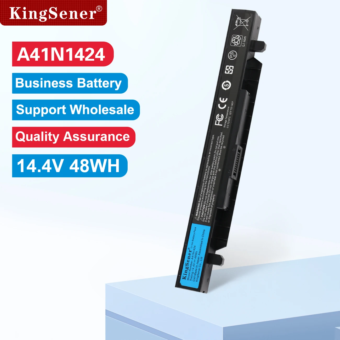 

KingSener 14,4 В 48WH A41N1424 Аккумулятор для ноутбука ASUS ROG ZX50 ZX50J ZX50JX ZX50V ZX50VW GL552 GL552VW GL552J GL552JX GL552V