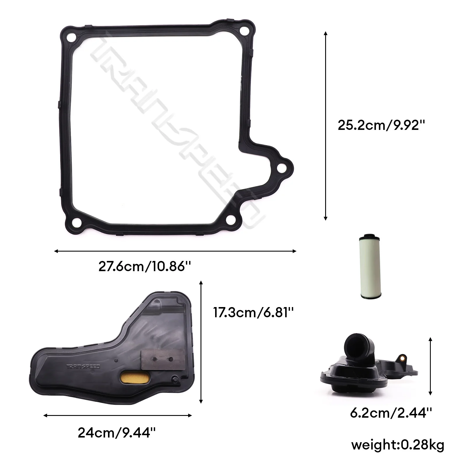 TRANSPEED 02E 0D9 Auto Transmission Filter and Gasket Kit Fluid Oil Pan Kit 02E-325-429E 02E325429E For VW JETTA PASSAT Audi A3