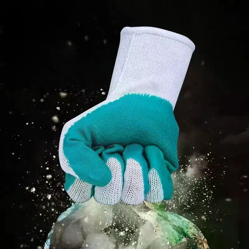 2 Pairs Waterproof Coated Rubber Nitrile Gloves Home Improvement Durable Labor Protective Construction Gloves Tools