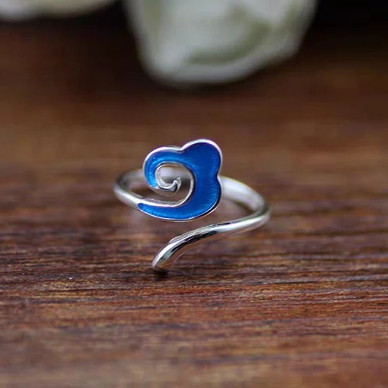 

Кольцо из серебра 925 пробы неправильной формы в форме облака, корейская версия, модный простой подарок для девочек, элегантное кольцо на палец для женщин