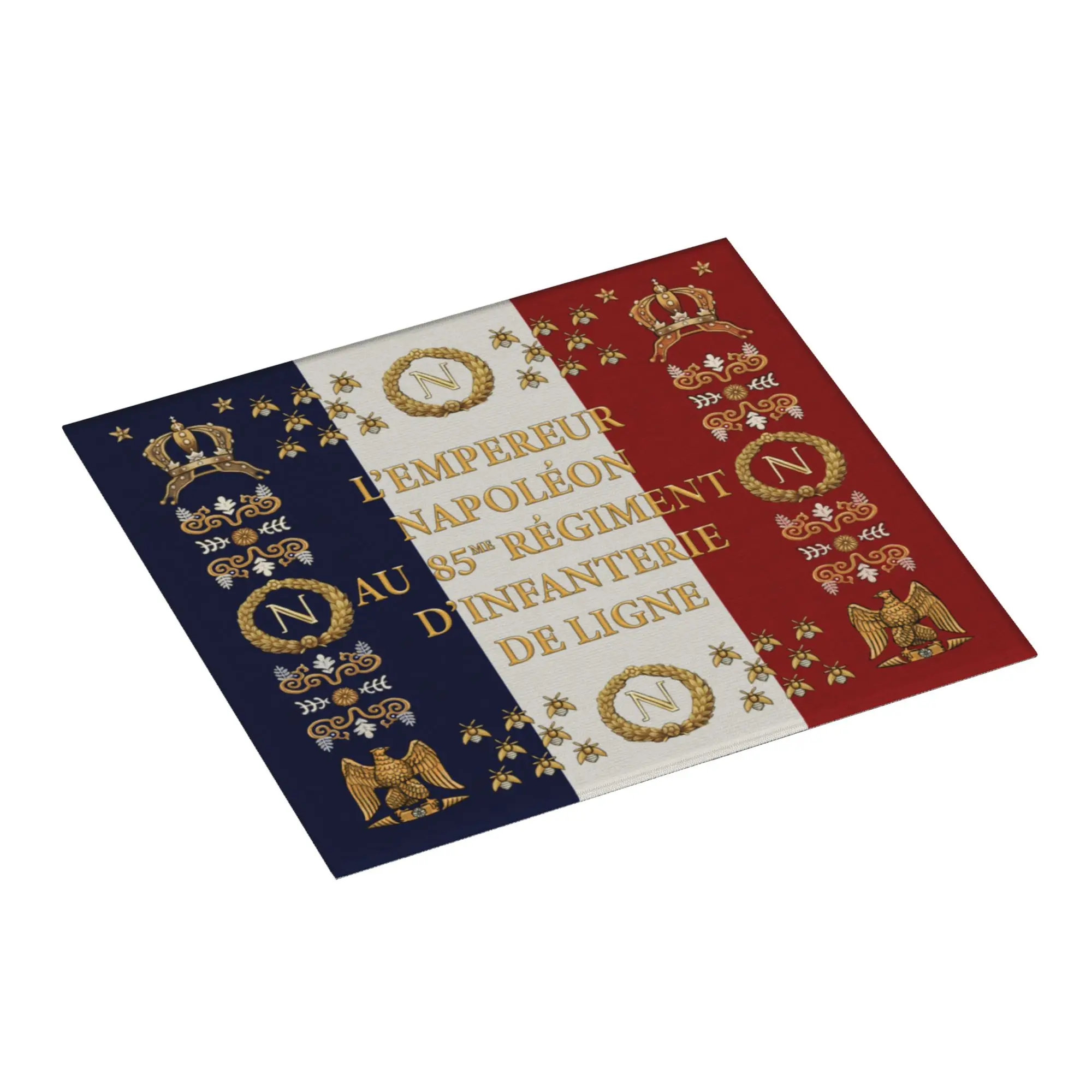 Drying Mat For Kitchen Napoleonic French 85th Regimental Flag Water Absorbent France Fleur De Lis Kitchen Counter Protector Mat