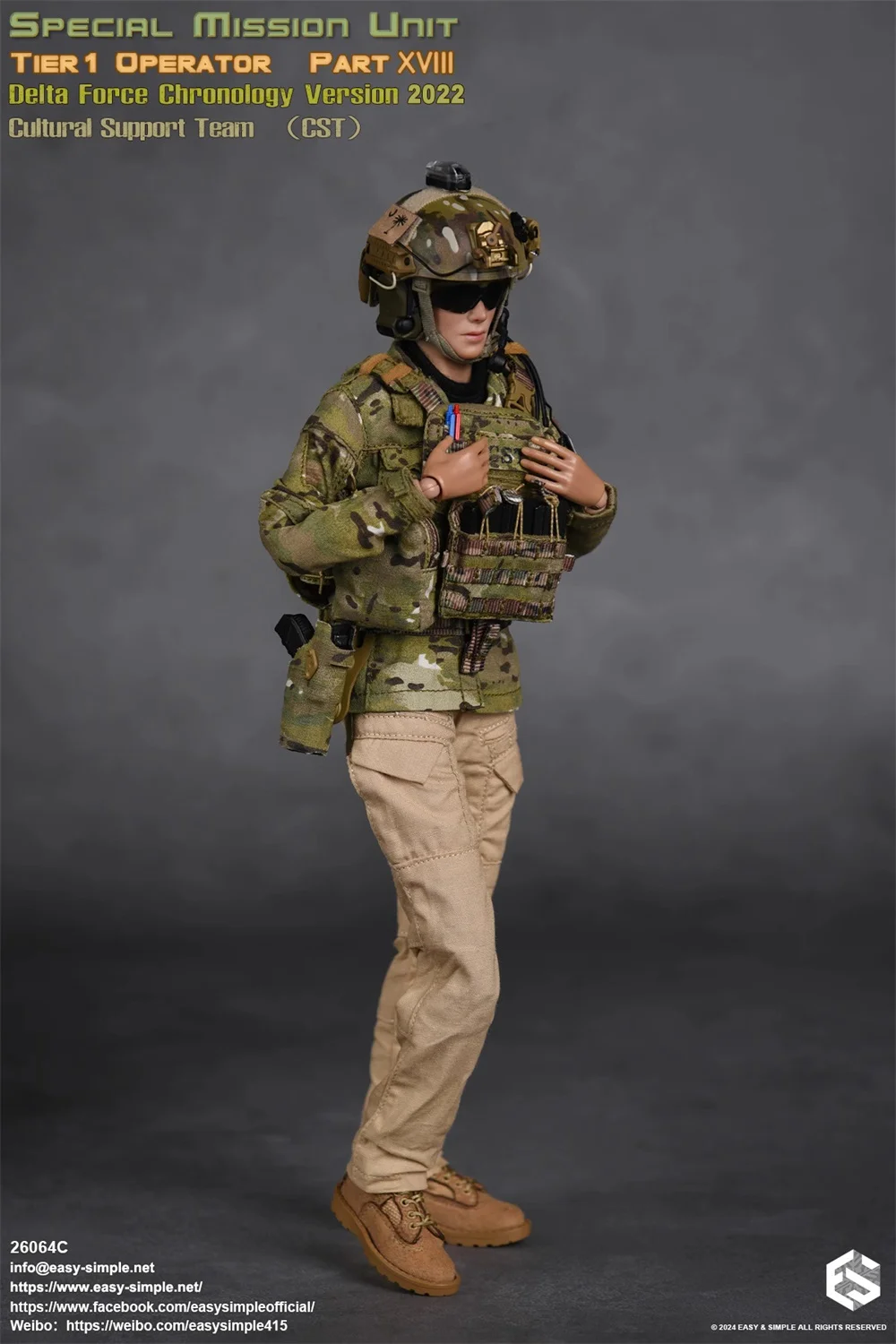 Eenvoudig En Eenvoudig 26064c 1/6 Soldaat Vrouwelijk Lid Van De Cag Special Forces Full Set 12 ''Actiefiguurmodel Speelgoed Op Voorraad