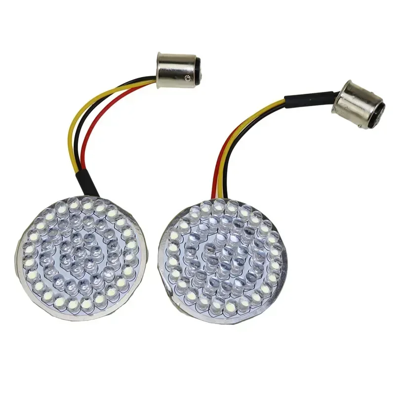 Motorcycle 1157 2'' Bullet Style Turn Signal Indicator LED Inserts Panel Light For Harley Sportster XL 883 Touring Dyna Softail