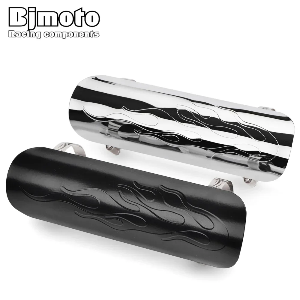 

Motorcycle Chrome Exhaust Muffler Pipe Heat Shield Cover Guard For Harley Dyna Cruiser Road King Softail Sportster