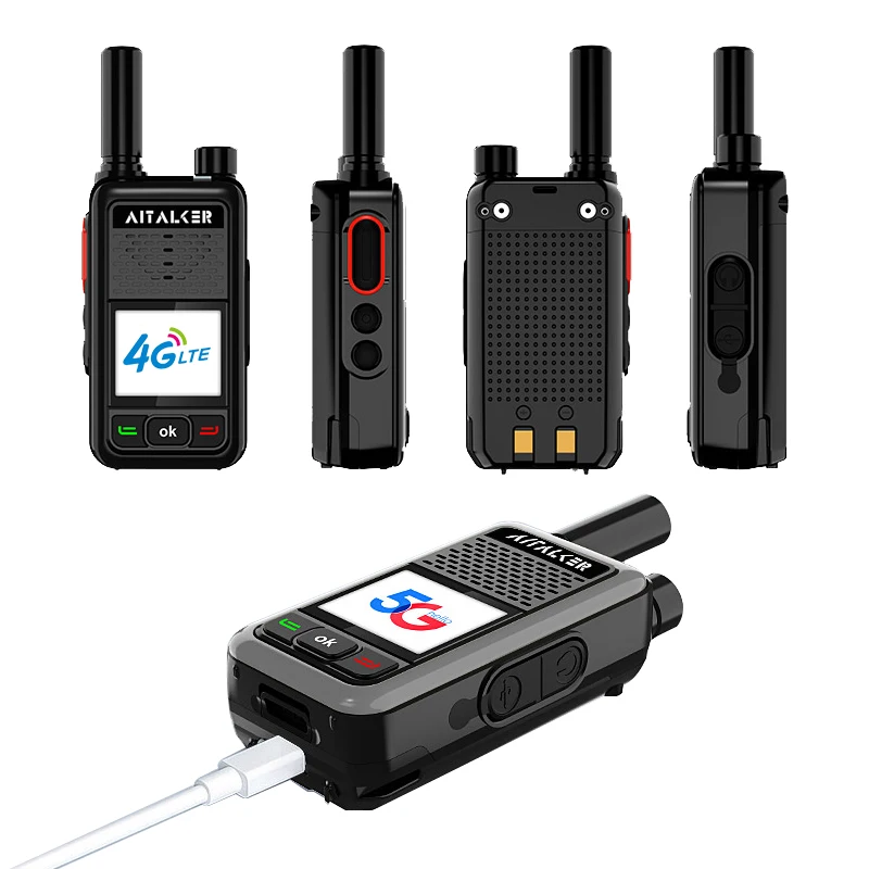 DP1400 Walkie Talkie 4G Radio With Sim Card 50KM 5G Long Range Two Way Radio Walki Talki Profesional Powerful 50W  PoC Network