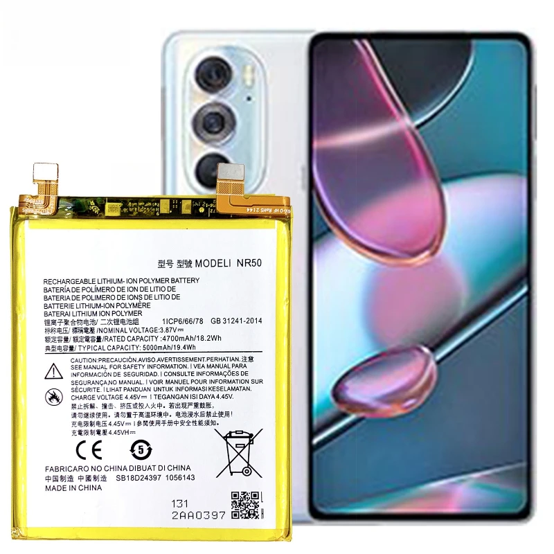Marke Neue NR50 5000 mAh Handy Batterie NR50 Für Motorola Moto Rand X30 (XT2201) 2021 Telefon Batterien + werkzeuge