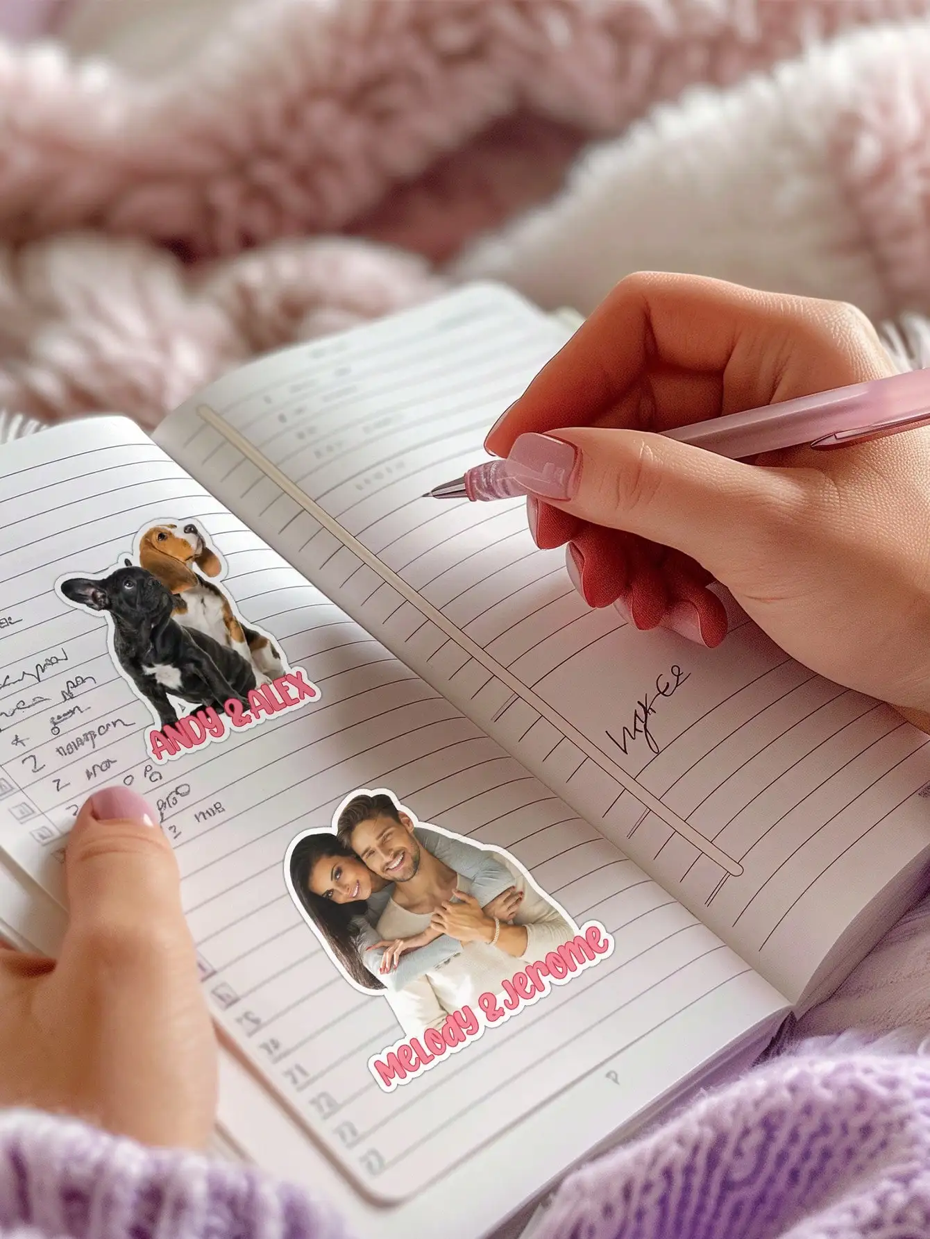 Custom Photo Stickers Personalized Picture Text Decal 10PCS Water Bottle Laptop Mug Vinyl Sticker Gift for Her Him Pet Memorial