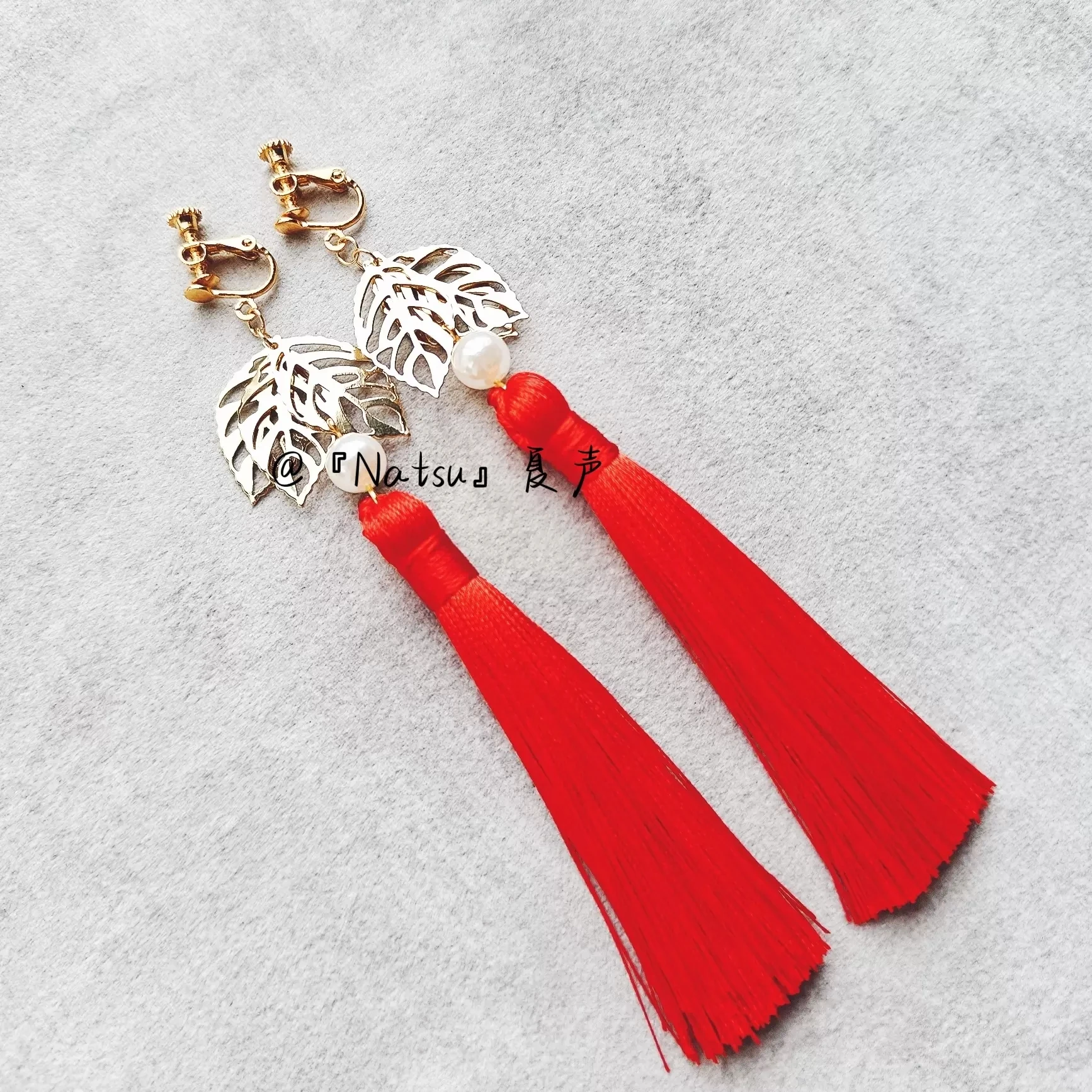 Anime Onmyoji Kijyo Koyo Metal Earrings Take Photo Props Accessories Cosplay Costume Ear Clips Acrylic