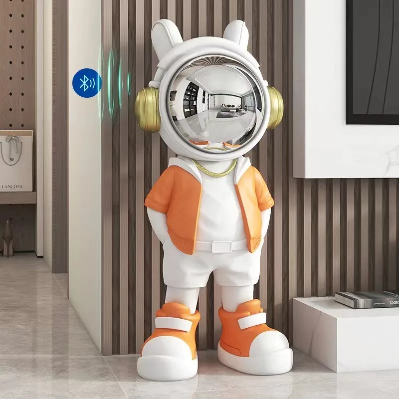 Astronaut Figurines Equipped with Bluetooth Speaker Piggy Bank Ornament Modern Creativity Luxury Original Funny Ornaments