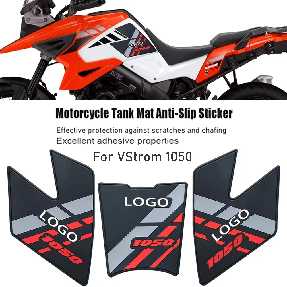 

ABS Motorcycle Accessories Non-slip Side Fuel Tank Stickers Waterproof Pad Rubber Sticker For VStrom 1050