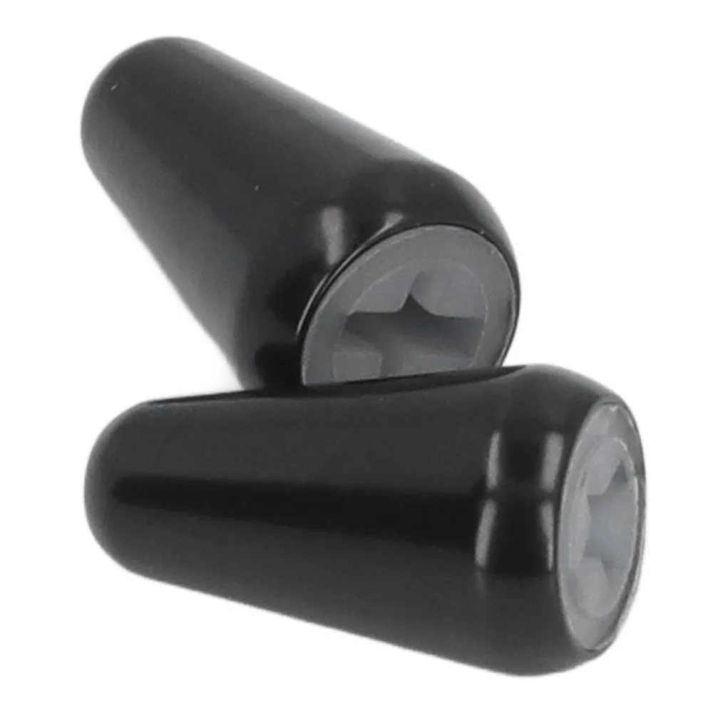 2pcs 3 Way/5 Way Switch Guitar Pickup Switch Caps​ ​Silver/​Gold/Black PP Plastic Core ​Pickup Selector Switch Knobs​