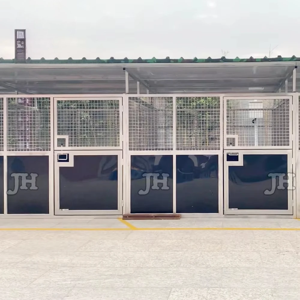 

Equine Customized Bamboo Wood Powder Coated Horse Stall Fronts HDPE Horse Stable Panels