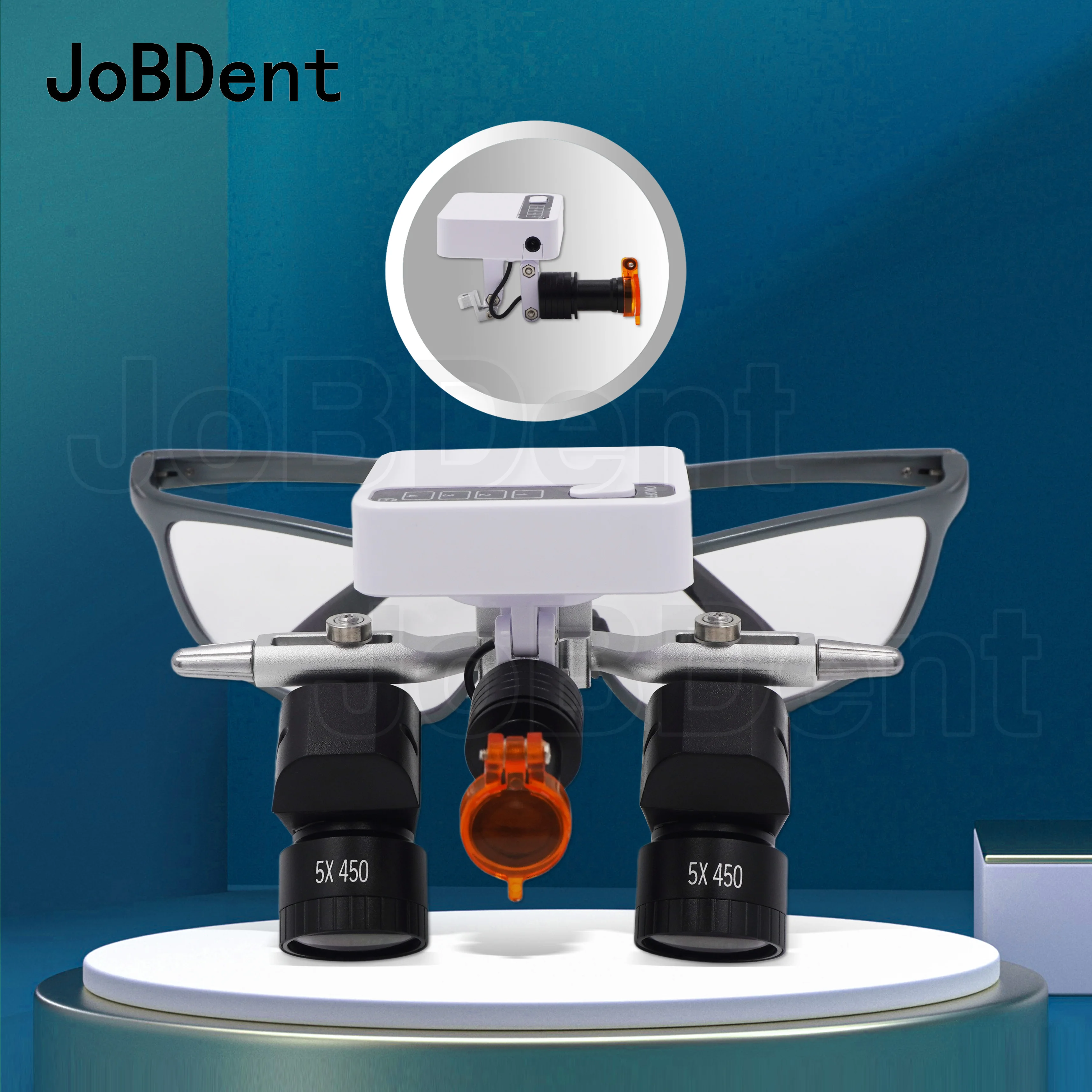 Dental Wireless Headlight 5W Magnetic Clip Head Lamp 45° Magnifier Loupes for Dental Binocular Loupes Adjustable Brightness Lamp