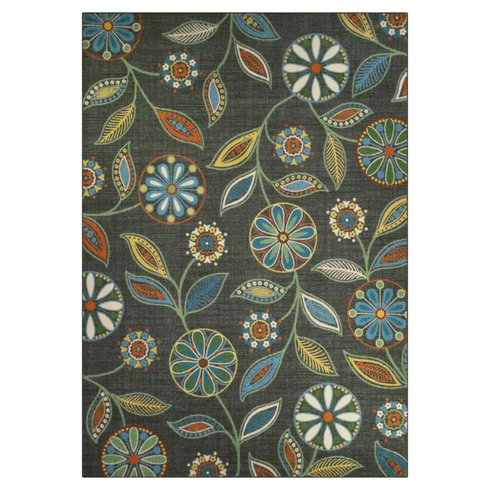 

Traditional Reggie Gray Multi Floral Indoor Area Rug, 7' x 10'