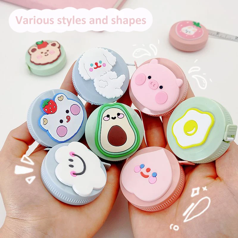 2/3/4PCS Flexible Measurement Rulers Double-sided Scale Pull Ring Design Portable Small For Weight Loss