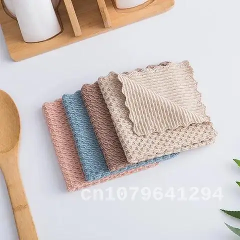 

Kitchen Supplies Cleaning Towel Super Absorbent 1Pcs Multifunction Wiping Rags Polyester/Nylon Anti-grease Cleaning Cloth