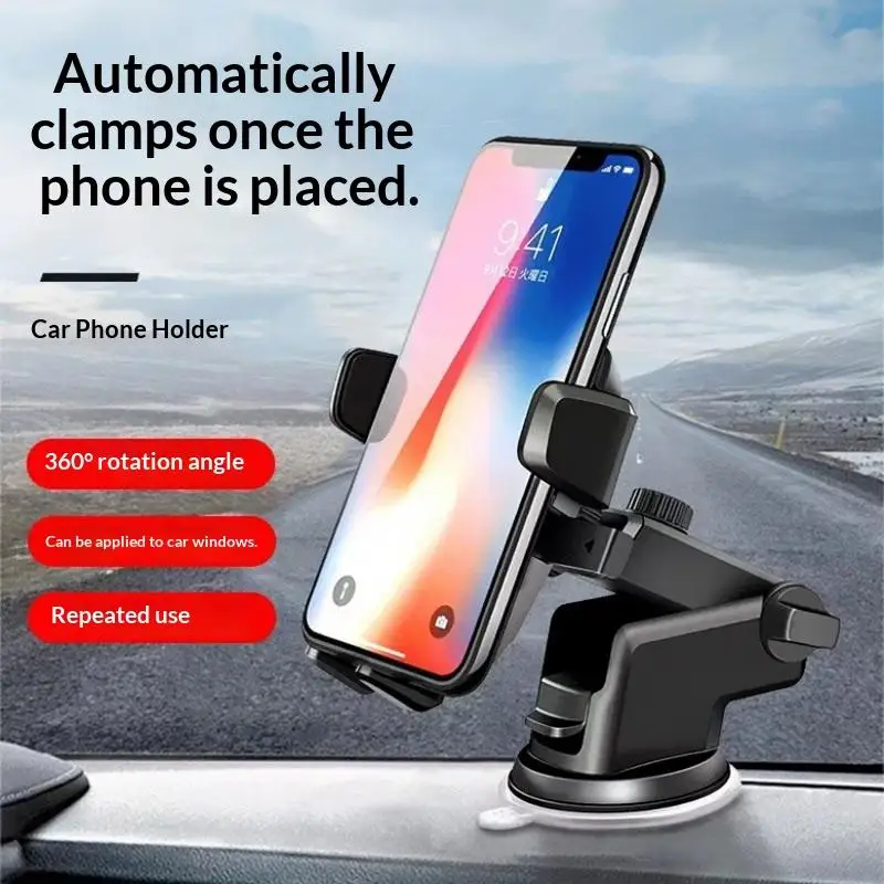 360 ° Verstellbare Windschutzscheiben-Handyhalterung für Auto Kompatibel mit Allen Smartphones – Detail 3