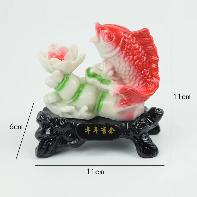 New Good symbolism creative desktop ornaments home hotel office decorations cabbage lucky tree koi carp resin handicrafts gifts