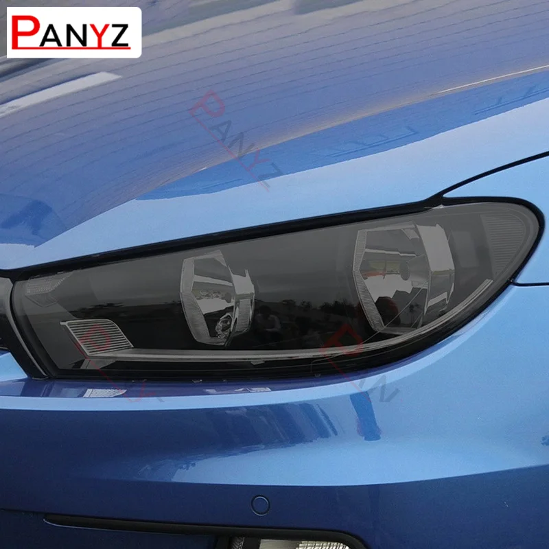 For Volkswagen VW Scirocco 2008-2017 Car Headlight Protective Film Headlamp Restoration Transparent Black Golden TPU Sticker