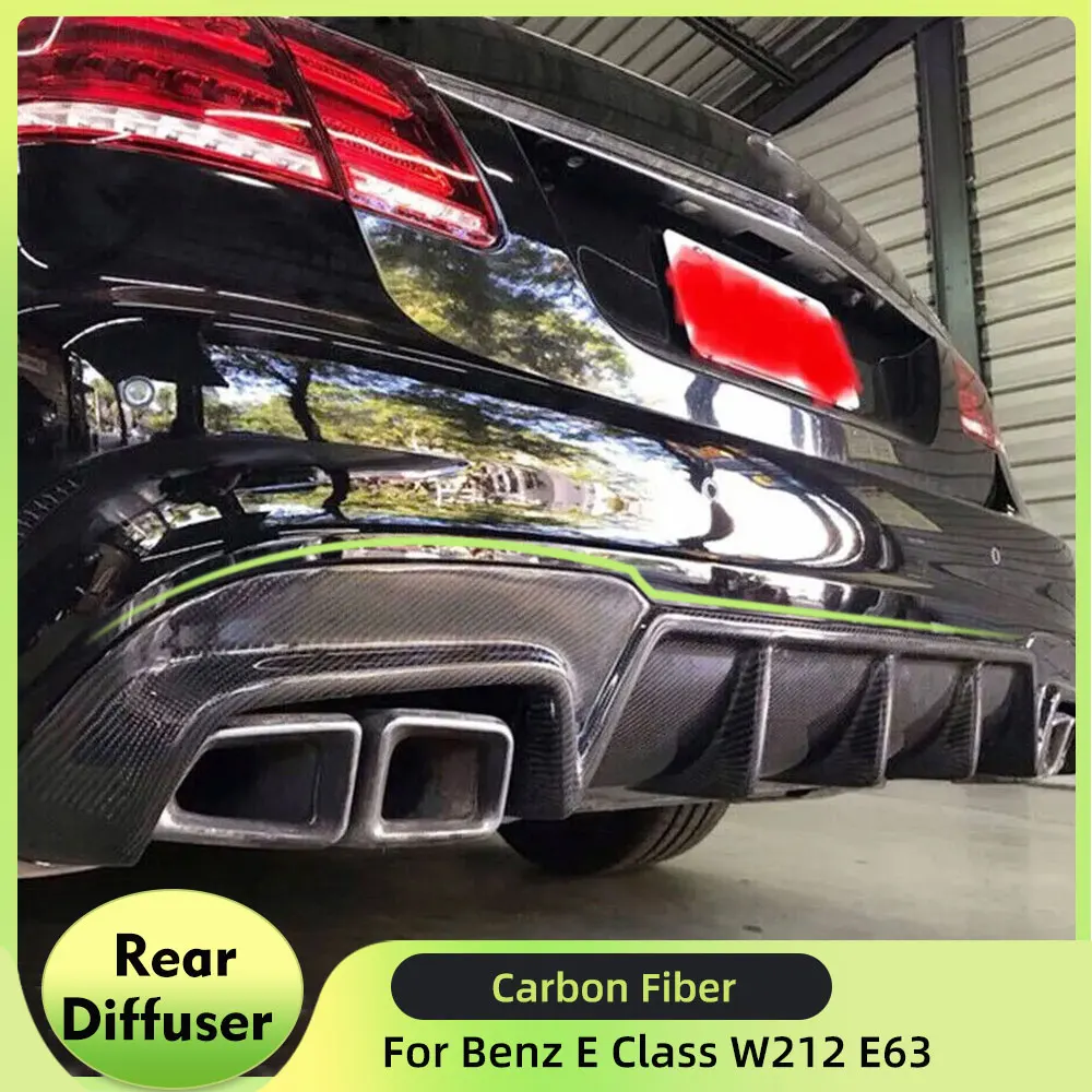 

Carbon Fiber Rear Bumper Diffuser Lip for Mercedes-Benz E Class W212 E260 E300 E400 E63 AMG Sedan 2013-2016 Car Rear Diffuser