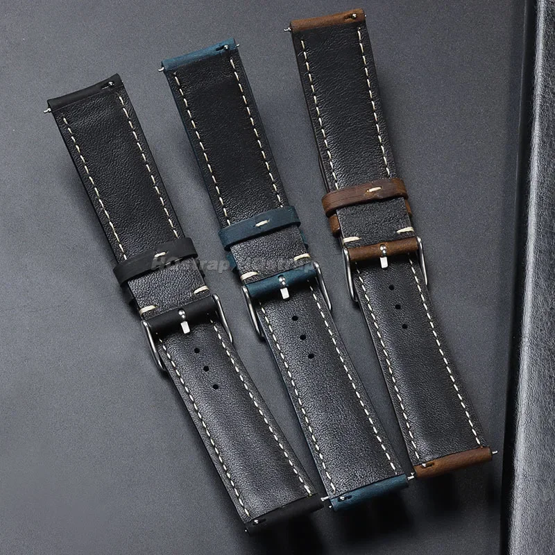 セイコー-ヴィンテージレザーの時計バンド,防水,本物の牛革,ソフト,ユニバーサル,18mm, 20mm, 22mm