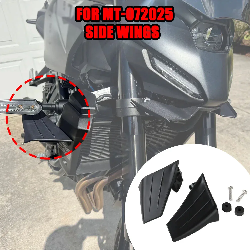 

100%New Accessories Wings Protection Tank Guard Apply To For YAMAHA MT-07 MT07 2025 2026 Motorcycle Fuel Tank Side Wings Spoiler