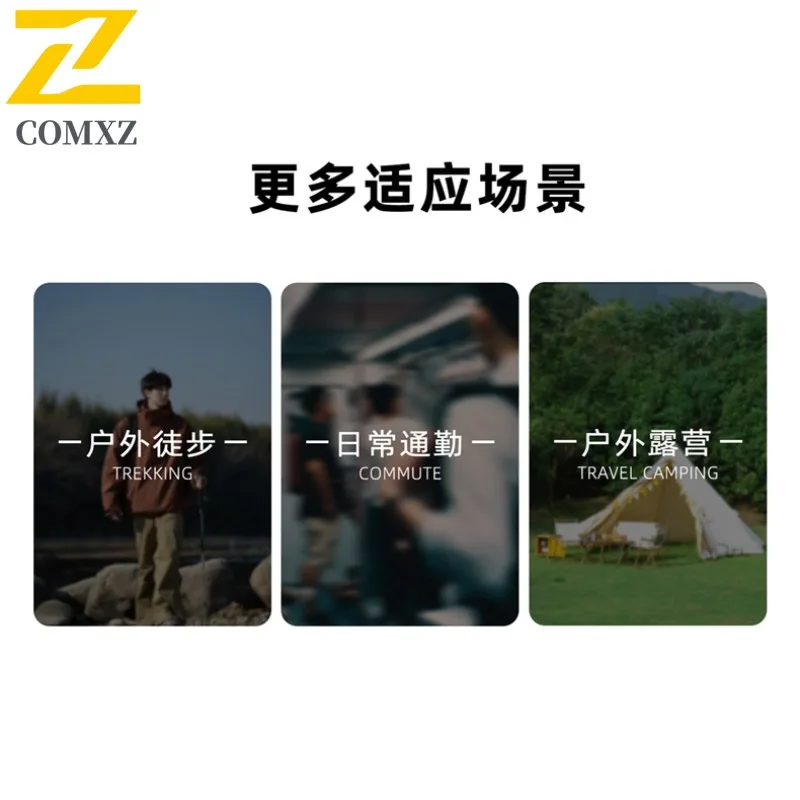 COMXZ ملابس خارجية حرارية للحماية من جميع الأحوال الجوية قابلة للفصل بطبقتين سترة واقية بقلنسوة للمشي لمسافات طويلة على الجبال والمغامرات