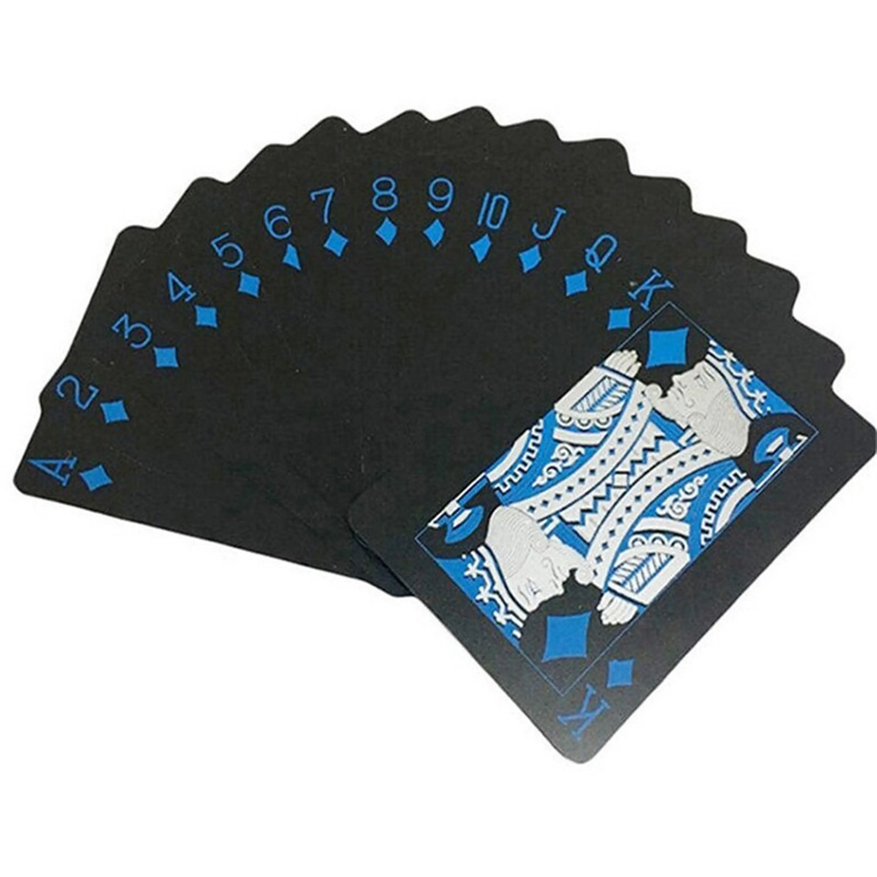 Black and Blue Plastic Playing Cards Durable and Durable Plastic PVC Waterproof Playing Cards Home Party Playing Cards