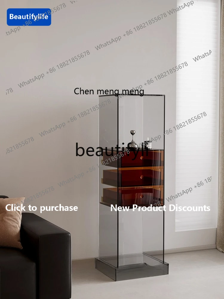 X GG عرض غرفة المعيشة ضوء المنزل الفاخرة عرض خزانة مشروبات غرفة المعيشة مع خزانة عرض الأدراج #1