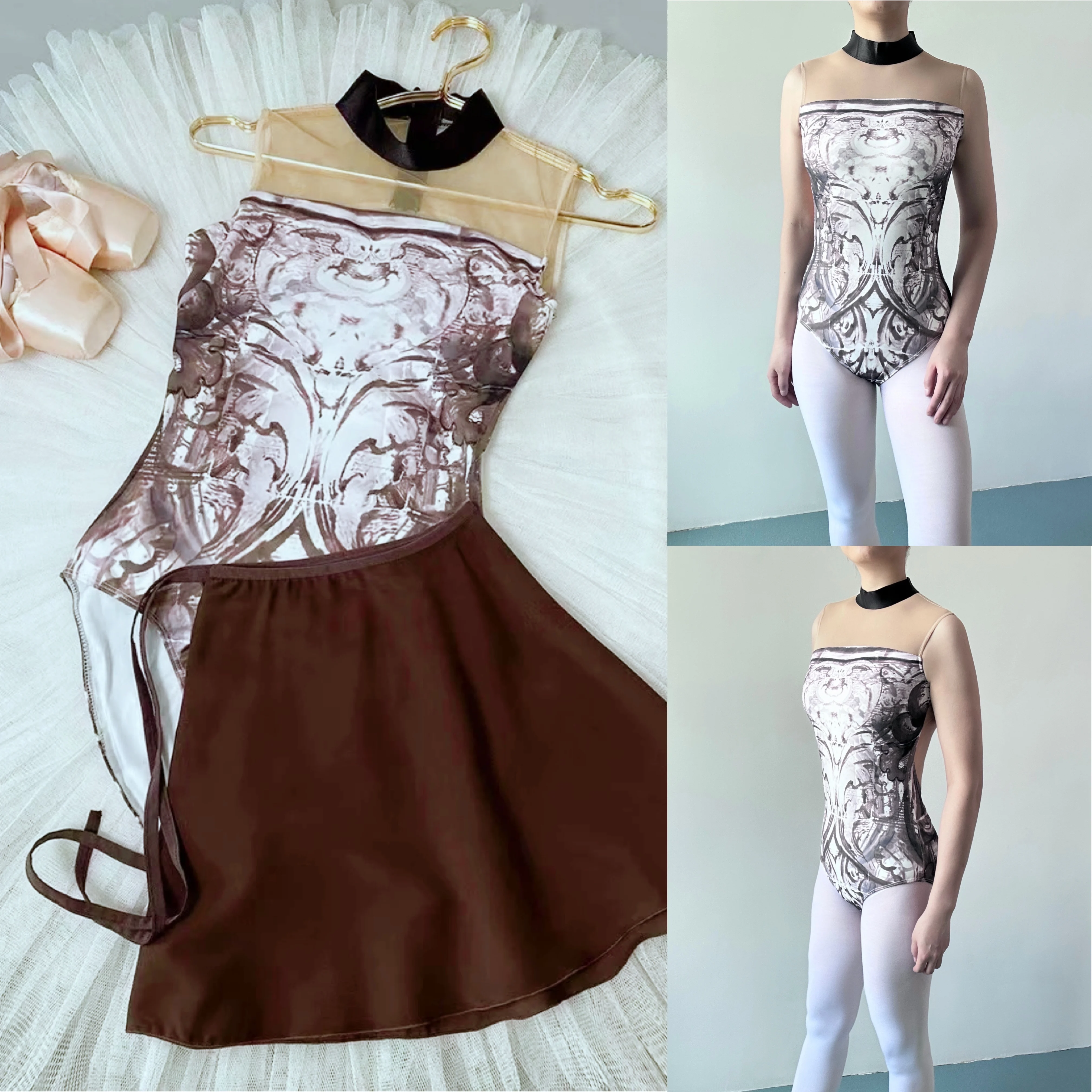 Leotardo de baile de gimnasia y Ballet para adultos, nuevo diseño, ropa de baile para ejercicio diario, mono de baile de Ballet para mujer, ropa de Yoga