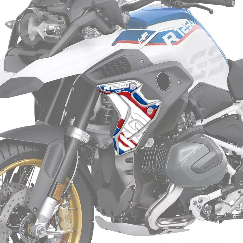 Motorcycle Radiator Guard 3D Gel Paint Protector Sticker Decal  For BMW R1250GS 40 Years GS Option 719 Triple Black 2019-2023