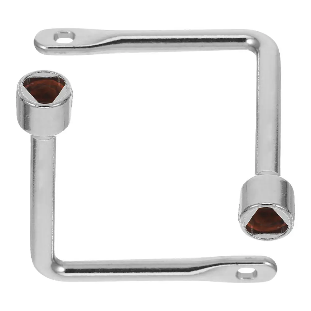 

2pcs Universal Elevator Triangle Spanner Key For Emergency Drop Door Access Durable Maintenance Tool Compact Design
