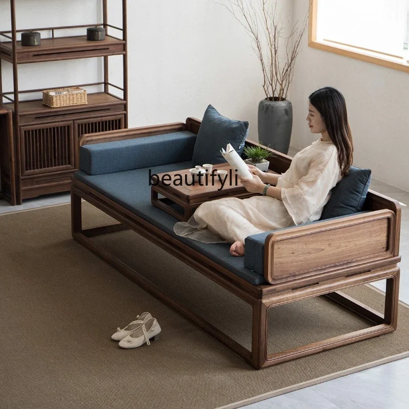 

R Старый вяз из массива дерева, диван Архат, диван-кровать из черного ореха, мебель