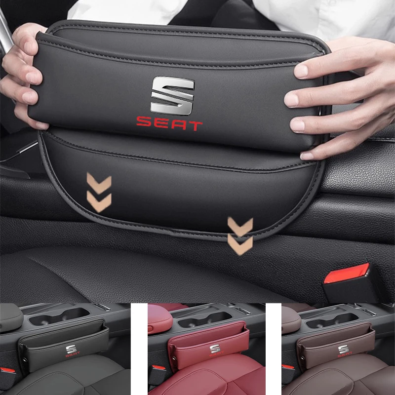 Multifunction Car Seat Gap Organizer Storage Box Pocket Wallet Universal For Seat Leon MK1 MK2 Ibiza 6J 6I Mk3 Ateca Arona Altea