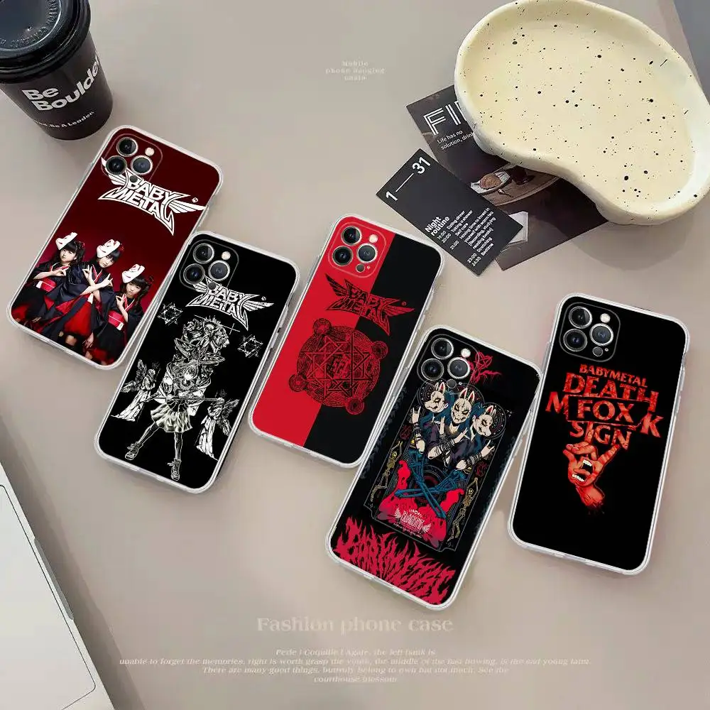 

Pop Band B-Babymetal Music For IPhone 17 16 15 14 13 12 11 Pro Max Plus Transparent Soft TPU Phone Cover