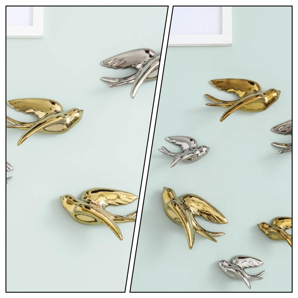 

1Pcs Ceramic Bird Wall Decor Premium Ceramic Smooth Texture Wall Hanging Ornament Home Study Bedroom Decor Living Room Ornaments