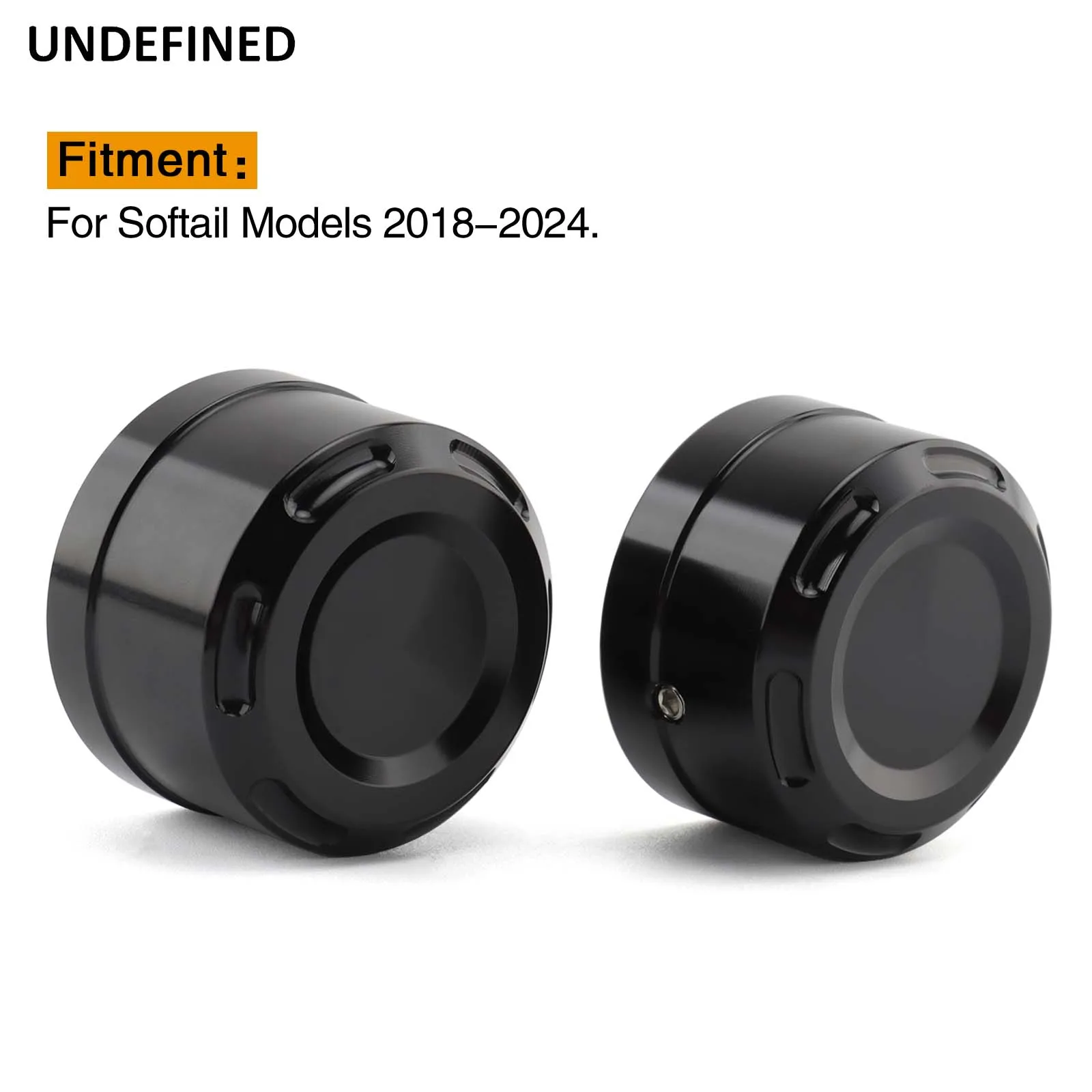 Motorcycle Black Rear Axle Bolt Nut Cap Cover For Harley Softail 2018-2024 Fat Boy Street Bob Low Rider Slim Deluxe Sport Glide