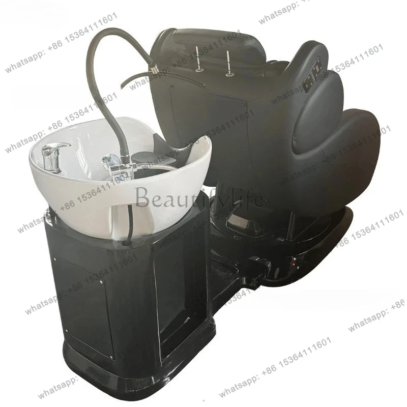 

High-End Semi-Reclining Electric Smart Shampoo Bed for Hair Salon and Beauty Salon Automatic