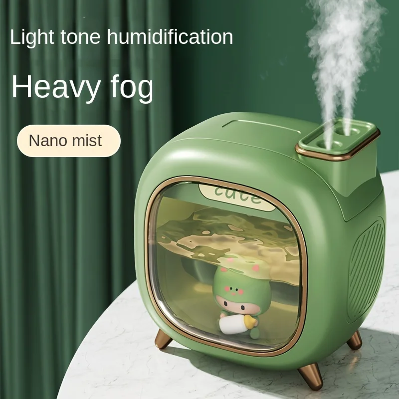 Cute Baby Cute Humidifier Air Desktop Home Bedroom Large Capacity Cute Space Capsule Double Spray Humidifier