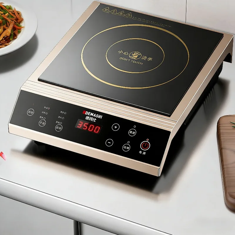 

Коммерческая индукционная плита мощностью 3500 Вт с высокопроизводительной медной индукционной катушкой для приготовления хот-пота и жарки.